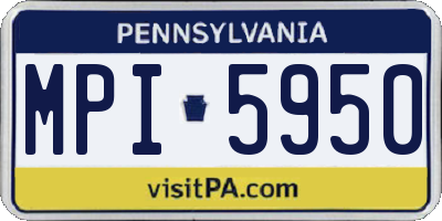 PA license plate MPI5950