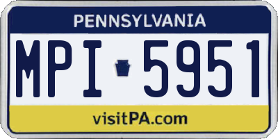 PA license plate MPI5951