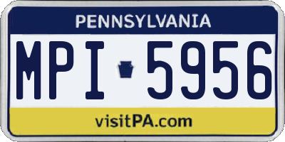 PA license plate MPI5956