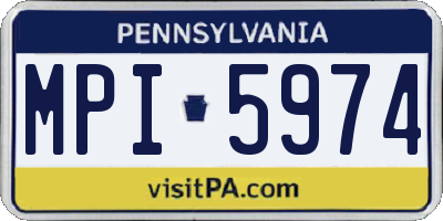 PA license plate MPI5974