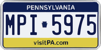 PA license plate MPI5975