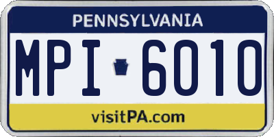 PA license plate MPI6010