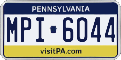 PA license plate MPI6044