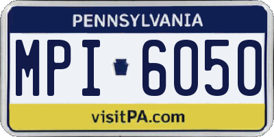 PA license plate MPI6050