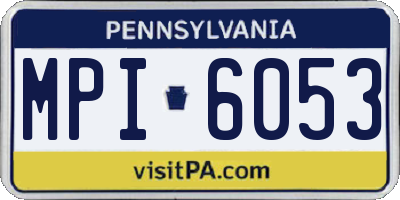 PA license plate MPI6053