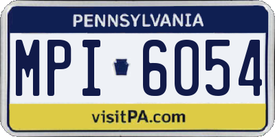 PA license plate MPI6054
