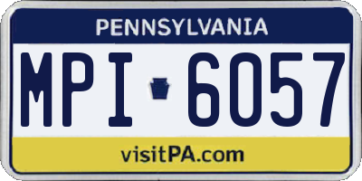PA license plate MPI6057