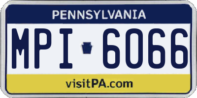PA license plate MPI6066
