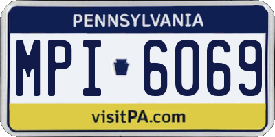 PA license plate MPI6069