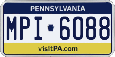 PA license plate MPI6088