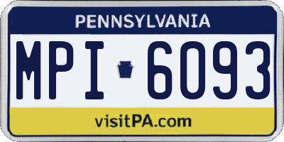 PA license plate MPI6093