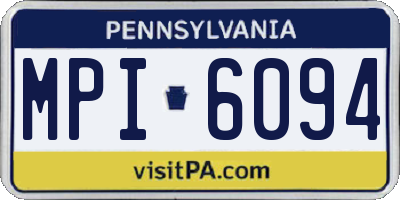 PA license plate MPI6094