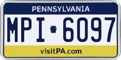 PA license plate MPI6097