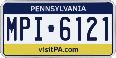 PA license plate MPI6121