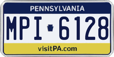 PA license plate MPI6128