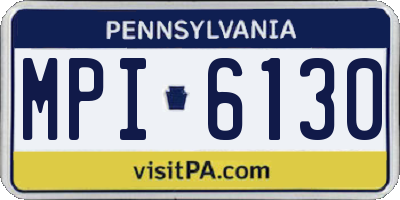 PA license plate MPI6130