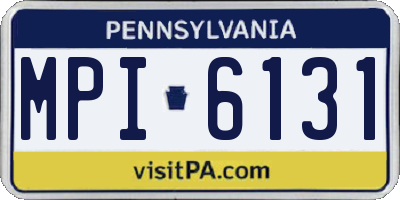 PA license plate MPI6131