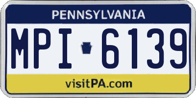 PA license plate MPI6139