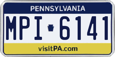 PA license plate MPI6141