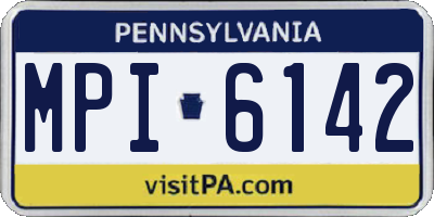 PA license plate MPI6142