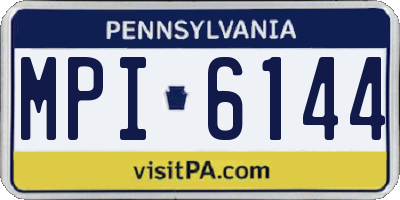 PA license plate MPI6144
