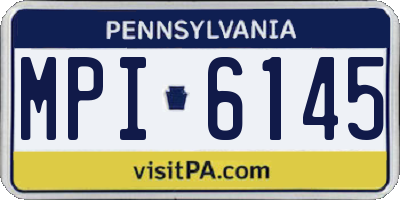 PA license plate MPI6145
