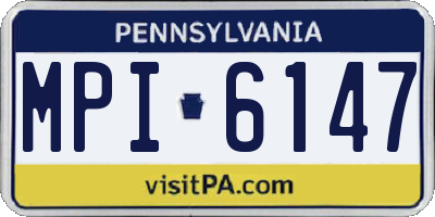 PA license plate MPI6147