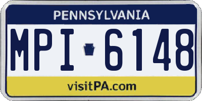 PA license plate MPI6148