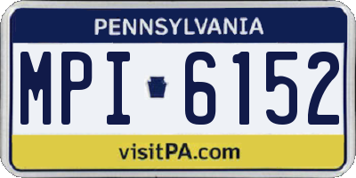 PA license plate MPI6152