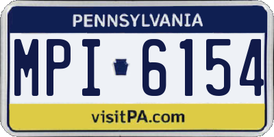 PA license plate MPI6154