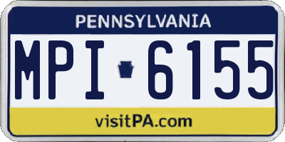 PA license plate MPI6155