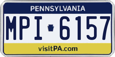 PA license plate MPI6157