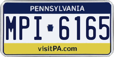 PA license plate MPI6165