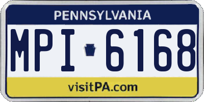 PA license plate MPI6168