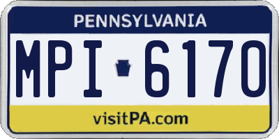 PA license plate MPI6170