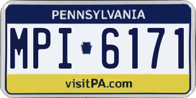 PA license plate MPI6171