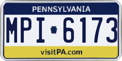 PA license plate MPI6173