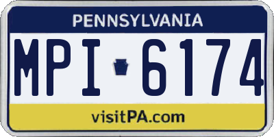 PA license plate MPI6174