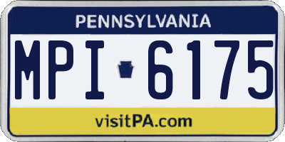 PA license plate MPI6175