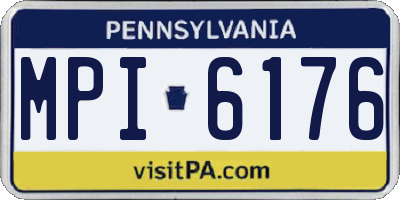 PA license plate MPI6176