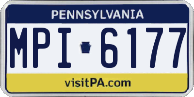 PA license plate MPI6177