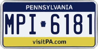 PA license plate MPI6181
