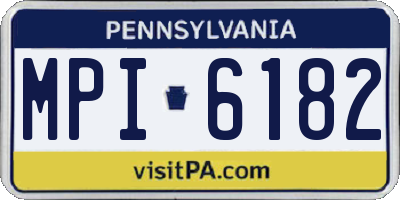 PA license plate MPI6182