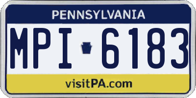 PA license plate MPI6183