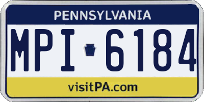 PA license plate MPI6184