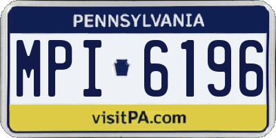 PA license plate MPI6196