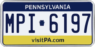 PA license plate MPI6197