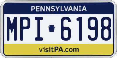 PA license plate MPI6198