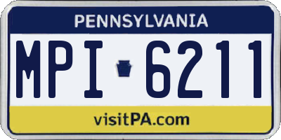 PA license plate MPI6211