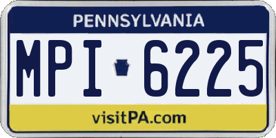 PA license plate MPI6225